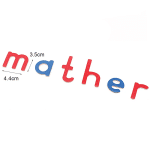 Alphabet en bois rouge et bleu montessori - jeux éducatif montessori