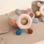 Anneau de dentition silicone- Multi tête montessori - jeux éducatif montessori