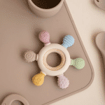 Anneau de dentition silicone- Multi tête montessori - jeux éducatif montessori