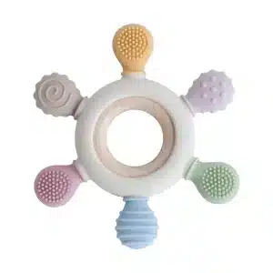 Anneau de dentition silicone- Multi tête montessori - jeux éducatif montessori