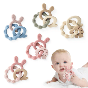 Anneaux de dentition en silicone - jeux éducatif montessori
