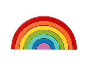 Arc en ciel en bois – Formes encastrables - jeux éducatif montessori