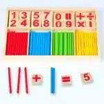Bâtons de comptage en bois montessori- Jeu numérique - jeux éducatif montessori