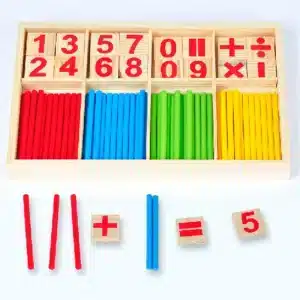 Bâtons de comptage en bois montessori- Jeu numérique - jeux éducatif montessori
