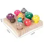 Bloc de construction champignon - jeux éducatif montessori