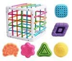 Boite à formes avec élastiques – Jeu de motricité - jeux éducatif montessori