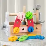 Boite à outils en bois de bricolage Montessori - jeux éducatif montessori