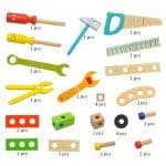 Boîte à outils en bois pour enfant – Montessori - jeux éducatif montessori