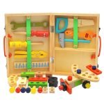 Boîte à outils en bois pour enfant – Montessori - jeux éducatif montessori