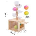Boite en Bois Toboggan Permanence d’Objets 3 Sorties - jeux éducatif montessori