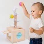 Boite en Bois Toboggan Permanence d’Objets 3 Sorties - jeux éducatif montessori