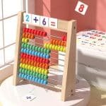Boulier avec cartes chiffrées- Montessori - jeux éducatif montessori