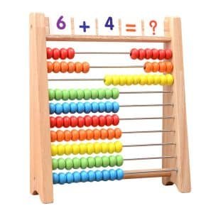 Boulier avec cartes chiffrées- Montessori - jeux éducatif montessori