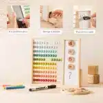 Boulier en bois avec tableau magnetique - jeux éducatif montessori