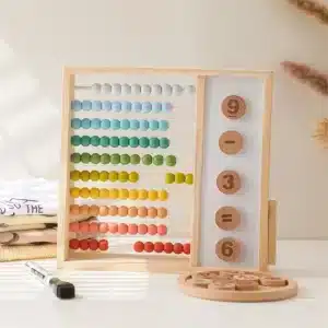 Boulier en bois avec tableau magnetique - jeux éducatif montessori
