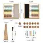 Boulier en bois avec tableau magnetique - jeux éducatif montessori