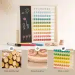 Boulier en bois avec tableau magnetique - jeux éducatif montessori
