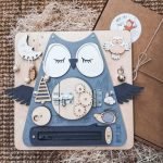 Busy Board Développement Montessori – Chouette - jeux éducatif montessori