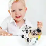 Busy board- Cube en bois - jeux éducatif montessori