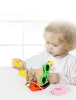 Busy board en bois coloré - jeux éducatif montessori