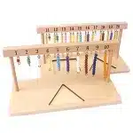 Cadre de perles pour apprendre à compter de 1 à 10 et de 11 à 20 - jeux éducatif montessori