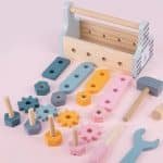 Caisse à outils en bois Montessori - jeux éducatif montessori