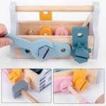 Caisse à outils en bois Montessori - jeux éducatif montessori