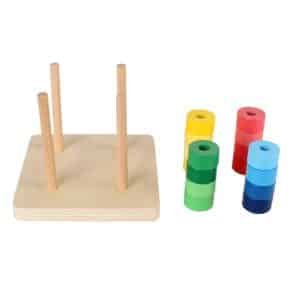 Cercles à enfiler pour la découverte de la classification - jeux éducatif montessori