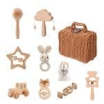 Coffret naissance hochets bois - jeux éducatif montessori