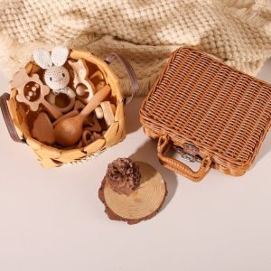 Coffret naissance hochets bois - jeux éducatif montessori