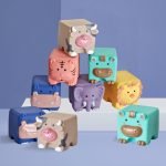 Cube d’éveil bébé en silicone – Animaux - jeux éducatif montessori