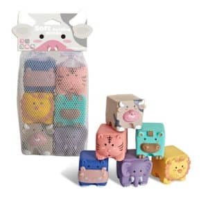 Cube d’éveil bébé en silicone – Animaux - jeux éducatif montessori