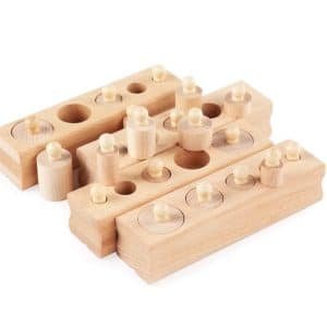 Cylindres en bois – Jouet Montessori - jeux éducatif montessori
