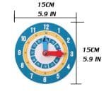 Horloge Montessori 12H et 24H en bois - jeux éducatif montessori