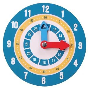 Horloge Montessori 12H et 24H en bois - jeux éducatif montessori