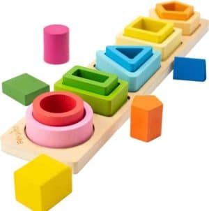 Jeu de Tri pour Enfant – Formes en Bois - jeux éducatif montessori