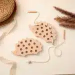 Jeu en bois à enfiler herisson - jeux éducatif montessori