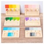Jeux de Pions en Bois – Assemblage des Couleurs - jeux éducatif montessori