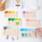 Jeux de Pions en Bois – Assemblage des Couleurs - jeux éducatif montessori
