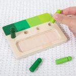 Jeux de Pions en Bois – Assemblage des Couleurs - jeux éducatif montessori