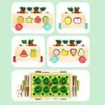 Jouet Montessori chariot des légumes - jeux éducatif montessori