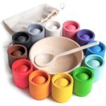 Jouet montessori de boules et tasses - jeux éducatif montessori