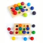 Jouet montessori de boules et tasses - jeux éducatif montessori