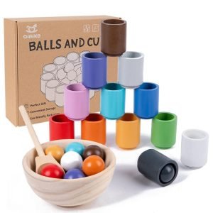 Jouet montessori de boules et tasses - jeux éducatif montessori