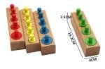 Jouets Montessori en bois – ” Les Cylindres colorés” - jeux éducatif montessori
