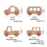 Jouets montessori les véhicule en bois - jeux éducatif montessori
