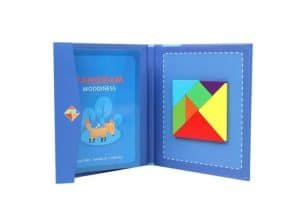 Livre de Puzzle Tangram – Bleu - jeux éducatif montessori