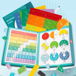 Livre de fraction magnetique montessori - jeux éducatif montessori