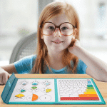 Livre de fraction magnetique montessori - jeux éducatif montessori