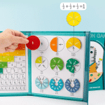 Livre de fraction magnetique montessori - jeux éducatif montessori